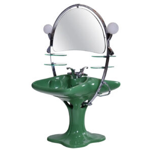 Washbasin in green.