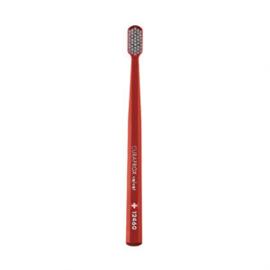 Red toothbrush.