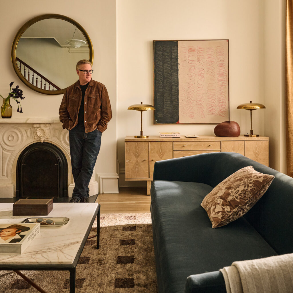 Todd Snyder poses with his CB2 collection