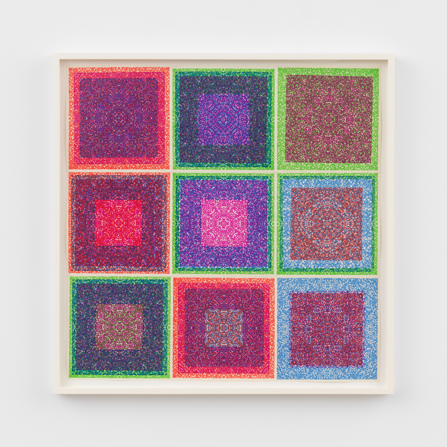 Artist Stan VanDerBeek's <em>Moveable Mandala I</em> (1976), part of his "Micro Kosmos" show at Magenta Plains.