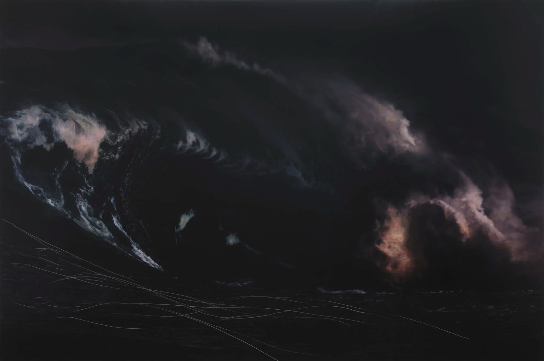 Anne Imhof, You are a queen so I bow to you, 2026, Oil on canvas, 210 × 315 cm | 82 3/4 × 124 inches.