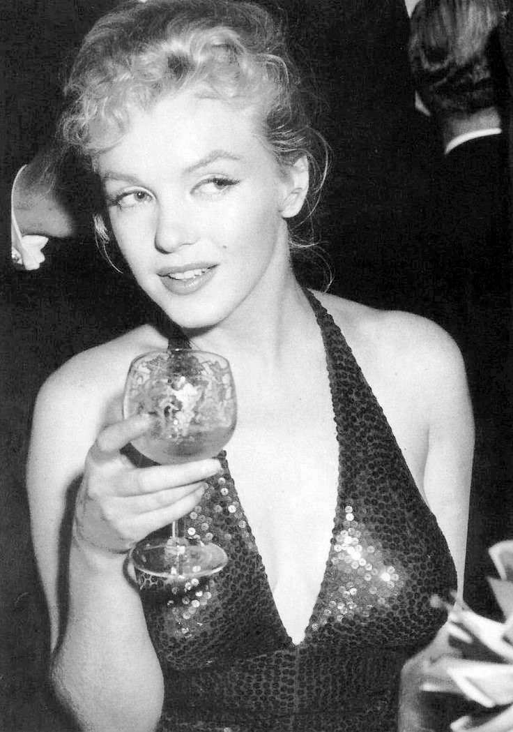 Marilyn Monroe at the April in Paris Ball at the Waldorf Astoria Hotel in Manhattan in 1957.