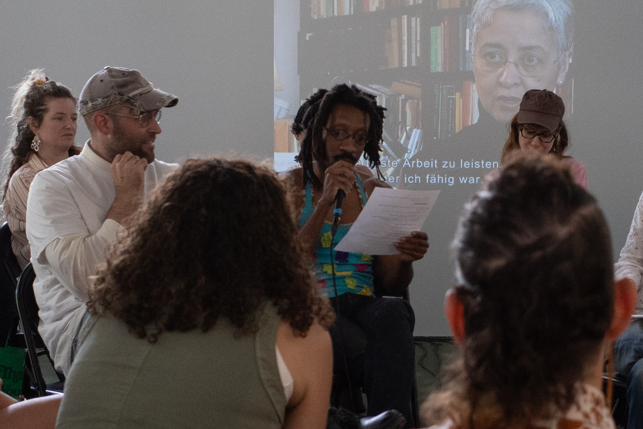 SoiL Thornton at an artist reading in New York