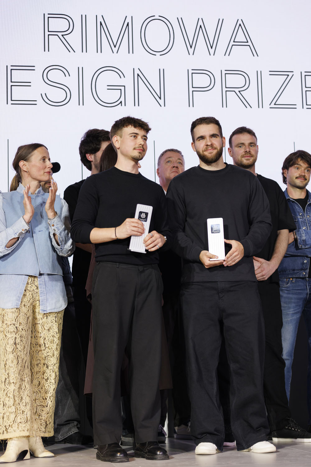 Winners Samuel Nagel and Paul Feiler at the Rimowa Design Prize ceremony. 