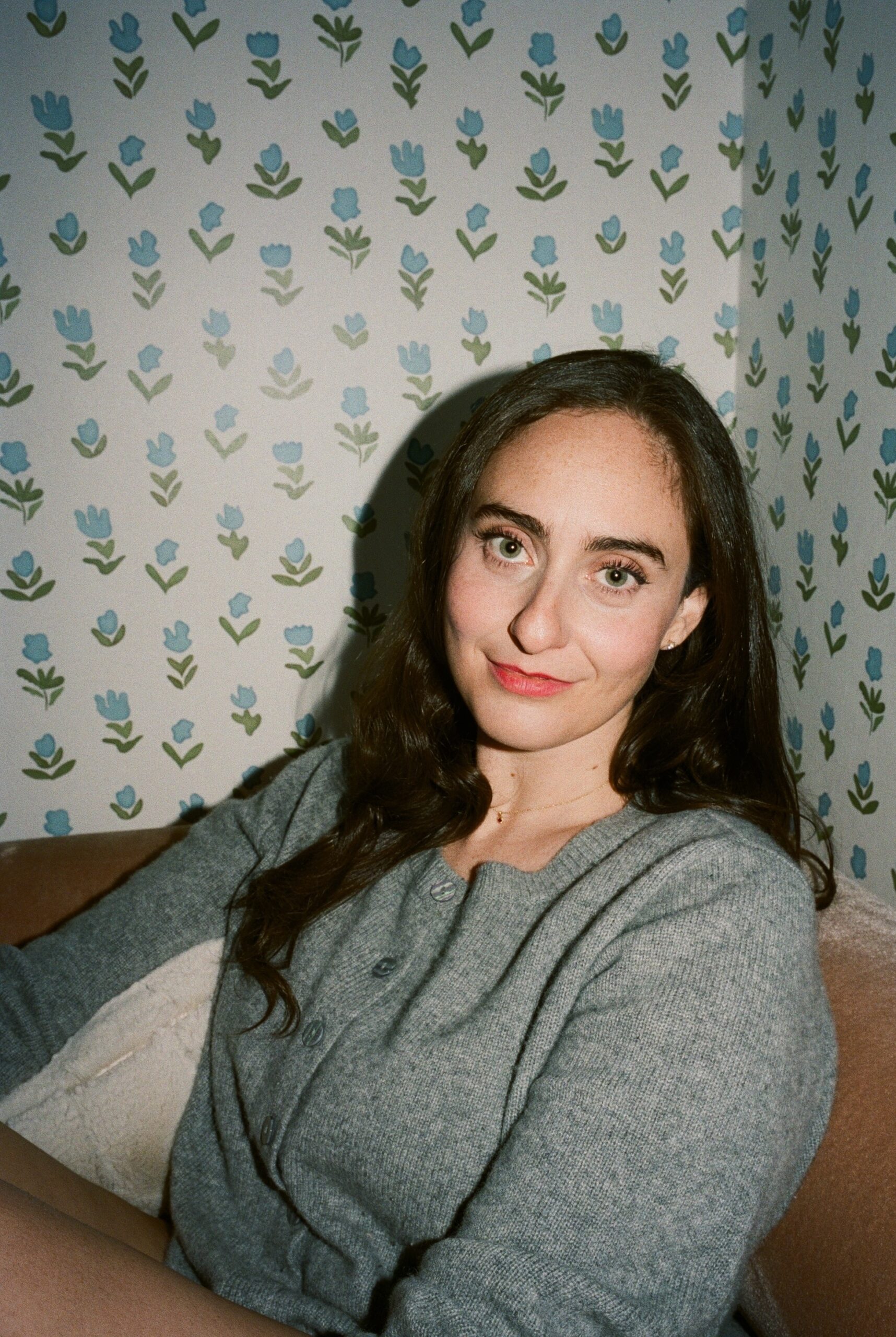 Comedian Catherine Cohen, or Cat Cohen, talking to author Emmeline Clein about her stroke and comedy routine Broad Strokes at Lucille Lortel Theater.