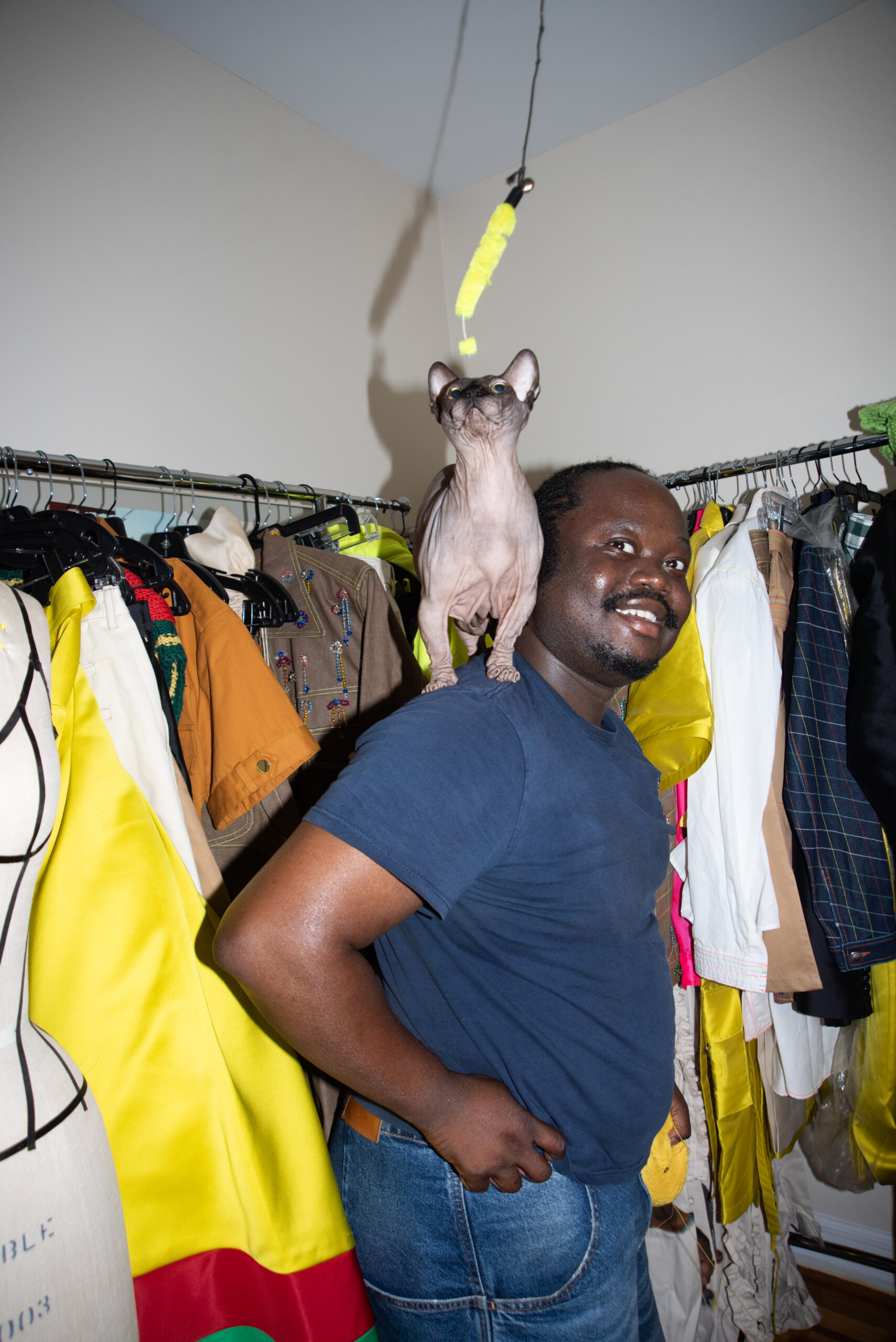 Fashion designer Jacques Agbobly in their studio
