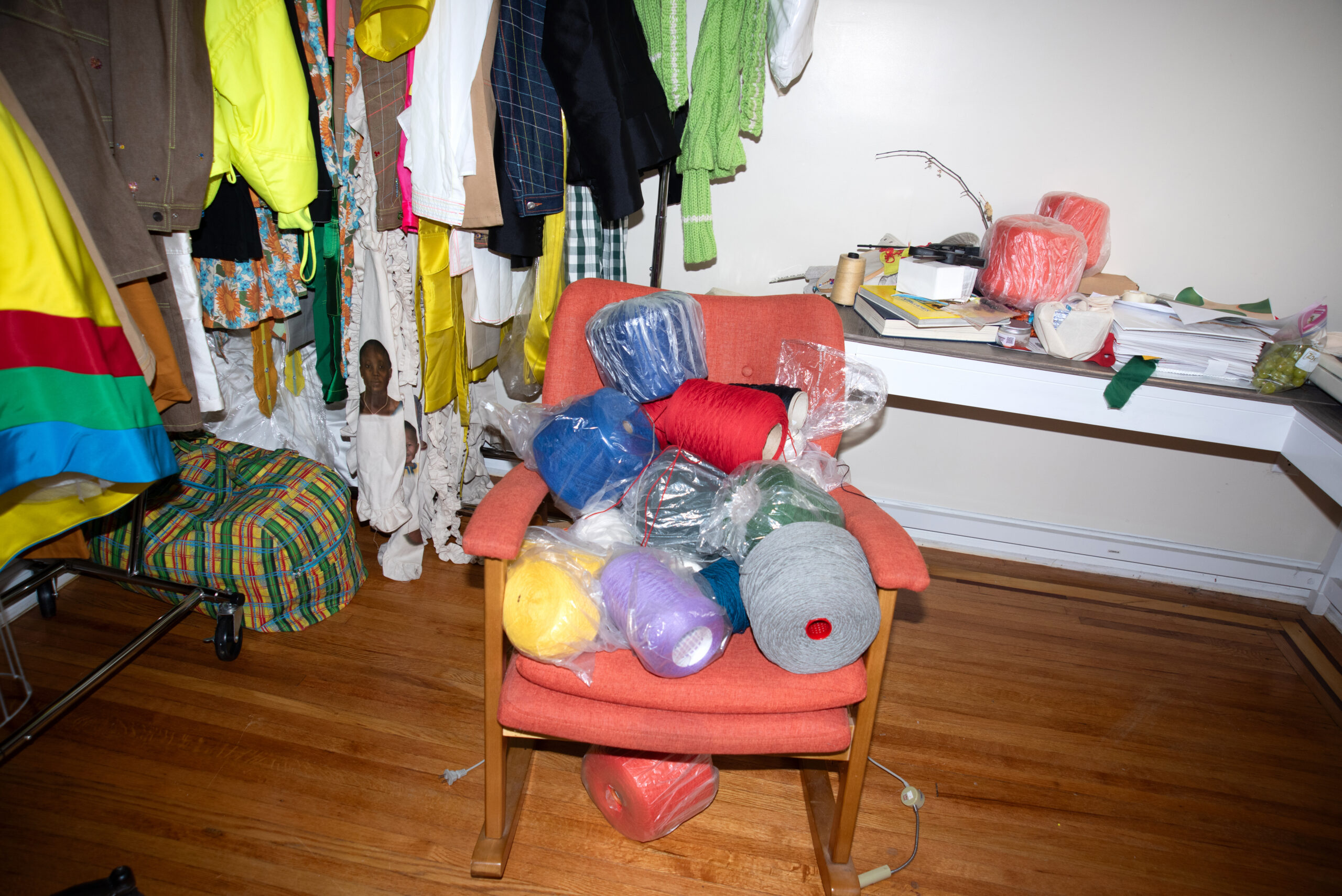 Fashion designer Jacques Agbobly's studio