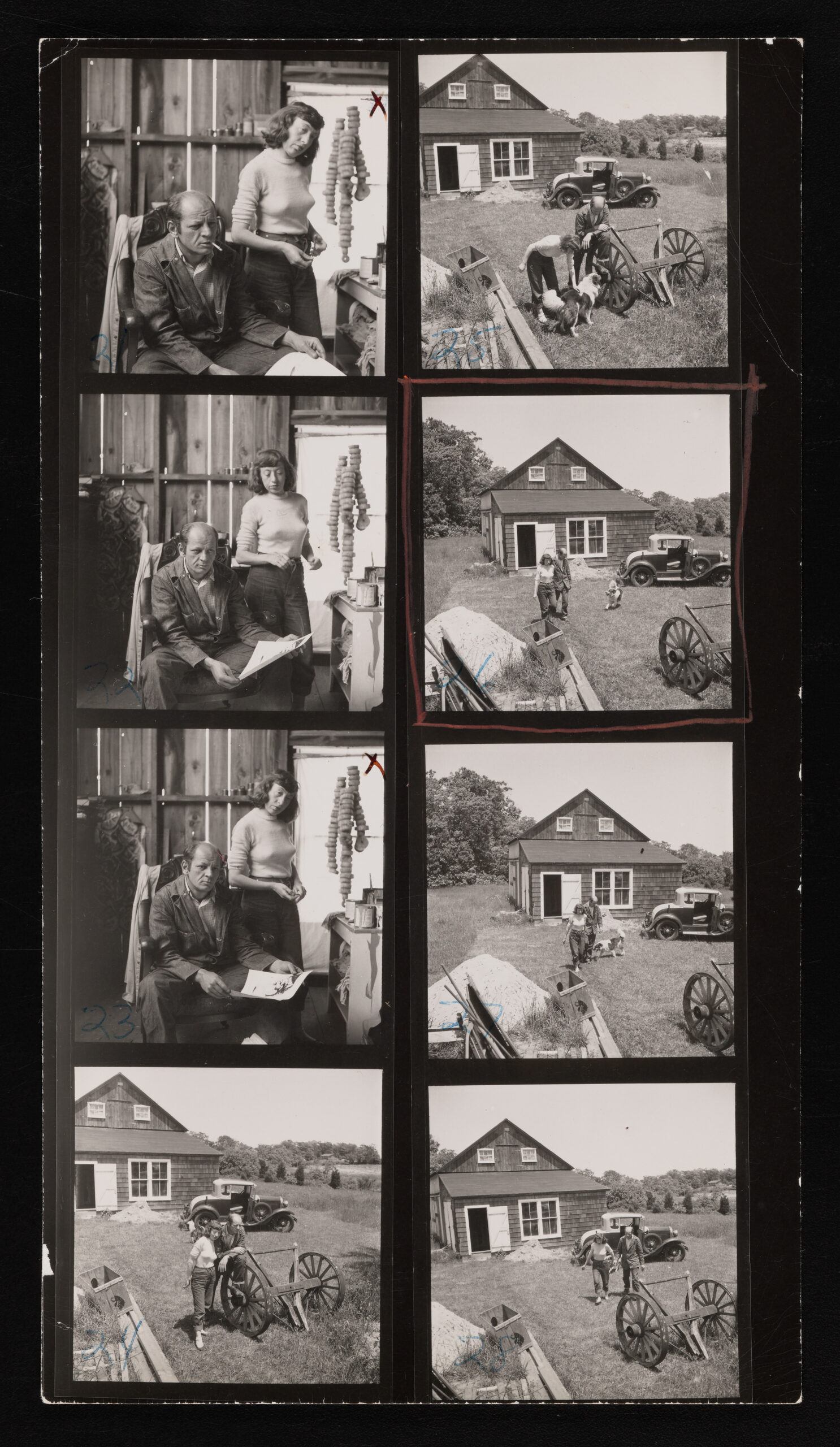 Jackson Pollock and Lee Krasner, 1949. Photography by Wilfrid Zogbaum and courtesy of the Smithsonian Institution.
