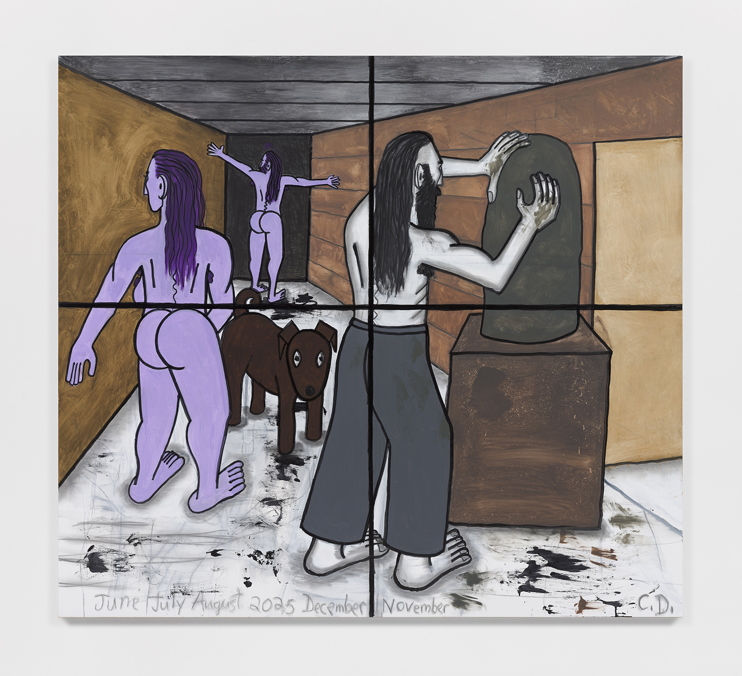 <em>Sharing Space (1)</em>, by painter and artist Carroll Dunham, 2025.