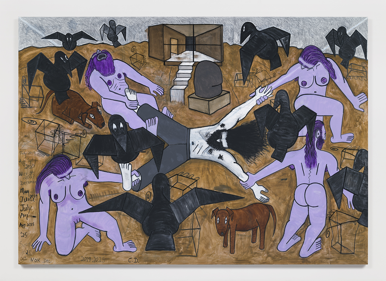 <em>Finished</em>, by artist and painter Carroll Dunham, 2019-2025. Images are courtesy of the artist and Matthew Brown. Photography is by Pierre Le Hors.