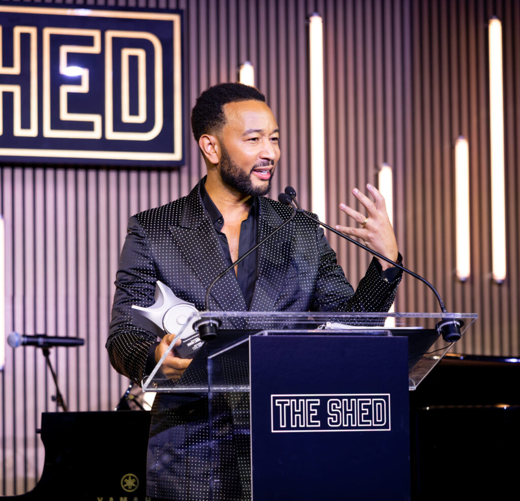 John Legend speaks at the Shed's 2026 gala