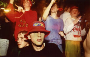 Tony Davis, Ravers at the Eclipse, Coventry, 1991 © Tony Davis. Courtesy of British Culture Archive.