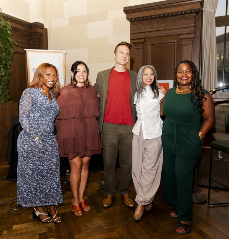 Evan Nicole Brown, Salam Rida, Anthony Marin, Jaimelyn Neher, and Kiana Wenzell pose for a portrait