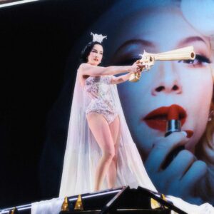 Dita Von Teese performs at Christian Louboutin's Spring/Summer 2027 activation
